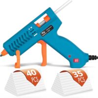 Tilswall Heißklebepistole 50W mit 75 Klebesticks, ideal für Schule, Heimwerken und Kunsthandwerk, schnelle Reparaturen im Haushalt