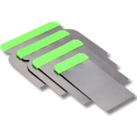 Professionelles Set mit vier Metallspachteln zur Fugenarbeit, Glätten und Verteilung von Massen - 50/80/100/120 mm - hochwertige Edelstahl-Klingen und ergonomische Griffe
