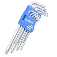 Torx-Schrauben-Werkzeugset, 9-teilig, Sicherheits-Torxschlüssel, T10, T15, T20, T25, T27, T30, T40, T45 & T50