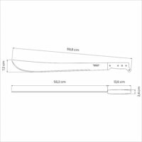 Robuste Machete für Gartenarbeit, Tramontina 22 Zoll Carbonstahl Polypropylen Griff, Gartenwerkzeug