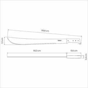 Robuste Machete für Gartenarbeit, Tramontina 22 Zoll Carbonstahl Polypropylen Griff, Gartenwerkzeug