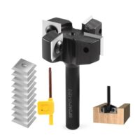 Hochwertiger Trvoxviq Planfräser für die Oberflächenbearbeitung von Holz mit 10 austauschbaren Hartmetallmessern und einer Durchmesser von 40 mm