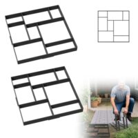 Betonpflastersteine für Garten und Haus, quadratische Formen aus robuster Polypropylen-Holzimitat, 50x50x4,5 cm, ideal für DIY-Basteln