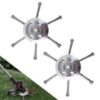 Hochwertige Unkrautbürste mit 2 Stücken, ideal für Freischneider und Rasentrimmer. Effektiv entfernt Unkraut, Moos und Wildkraut aus Rasen, Gärten und Gehwegen.