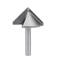 V Nut Fräser 32 mm Durchmesser mit 6 mm Schaft Titanstahl bestückter V Nut Bit, 90 Grad V Nut Fräser für Werkstatt, Stahl oder Metall, 51 mm Gesamtlänge, ideal für Bearbeitung von Verbundmaterialien und mehr