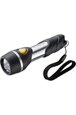 Taschenlampe mit 5 LEDs, VARTA Longlife Power AA-Batterie, ideal für Haushalt, Angeln, Garage, Notfall und Outdoor