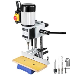 Tischstemmmaschine, 550 W, 2800 U/min, Langlochbohrmaschine, Hohlstemmmaschine mit Meißel-Bit-Sets, Stemmmaschine für Holzarbeiten, zum Bohren runder oder quadratischer Löcher in Holz