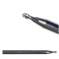 VHM Radiusfräser für Aluminium mit Ø4 mm Durchmesser und R=2 mm Radius, ideal für starke Zerspanungsleistungen in Aluminium, Messing, Kupfer und Kunststoffen