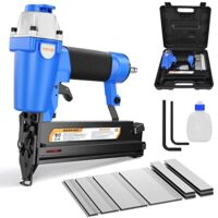 Multifunktionales Druckluftnagler-Modell F50/9040 von VIGRUE, 2 in 1 Klammer und Nagelpistole mit Zubehörset