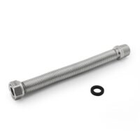 Vancoco Edelstahl-Flexrohr 1/2 Zoll Wellrohr Ausziehbar Flexibles Anschlussrohr Längenverstellbar von 200-400 mm Universelles Verbindungsrohr