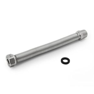 Vancoco Edelstahl-Flexrohr 1/2 Zoll Wellrohr Ausziehbar Flexibles Anschlussrohr Längenverstellbar von 200-400 mm Universelles Verbindungsrohr