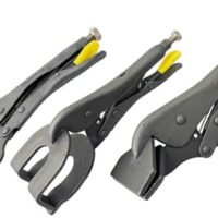 Breitmaulzange, C-Grip-Zange und 2-Punkt-Zange für schweißbegleitende Arbeiten, Werkzeugset aus hochwertigem Stahl, schnelle Öffnungsmechanik mit Rückholfeder, ideal für Handwerker und DIY-Fans
