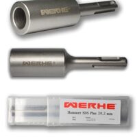 Erdnageleintreiber zum Einstecken von Tiefenerder Erder Erdung Staberder mit SDS Plus Aufnahme, innere Picket-Durchmesser 20.2 mm, ideal für Bohrungen in Erd- und Baustoffen