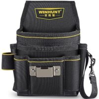 WINHUNT Werkzeugbeutel mit Gürtelschlaufe, Hammerschlaufe und Karabinerhaken - Ideal für Handwerker, Elektriker und Gärtner