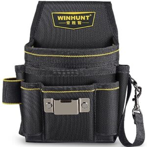 WINHUNT Werkzeugbeutel mit Gürtelschlaufe, Hammerschlaufe und Karabinerhaken - Ideal für Handwerker, Elektriker und Gärtner
