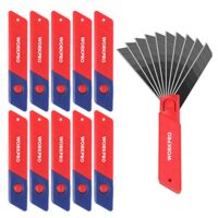 Ersatzklingen fuer Cuttermesser, WORKPRO Klingen 18mm, 100 Stück, SK5-Stahl, scharf und gehärtet