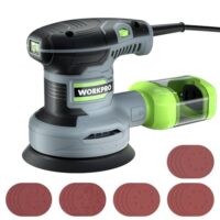 Exzenterschleifer mit 300W Motor und 13000 U/min Drehzahl, Multischleifer mit Absaugung und Staubbehälter
