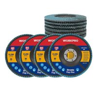 10 Stück Fächerscheiben Ø 125 mm x 22,2 mm, Blau, Körnung 40/60/80/120, hochwertige Schleifscheiben aus Zirkonkorund-Glaspapier für Edelstahl, Metall und Holz
