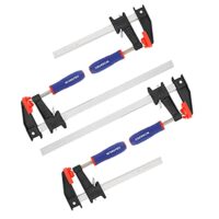 Schraubzwingen Set 4 Stück für präzises Fixieren von Holzwerkstücken, mit hoher Klemmkraft und Schnelleinstellungstaste