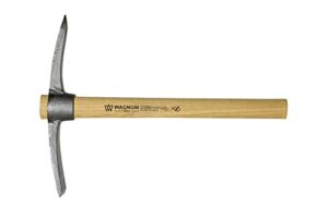 Wagnum Mini-Pickel 700g, Eschenstiel 400mm Natur - Perfekter Helfer für die Gartenarbeit