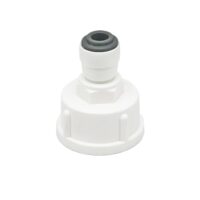 Qrity 1 Stück Wasser Schnellkupplung Adapter, 1/4" RO Wasser Gerade Rohrfitting auf 3/4" Weiblich, Doppelsiegel, Schnellanschluss für Wasserfilter