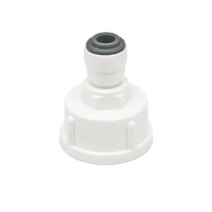 Qrity 1 Stück Wasser Schnellkupplung Adapter, 1/4" RO Wasser Gerade Rohrfitting auf 3/4" Weiblich, Doppelsiegel, Schnellanschluss für Wasserfilter