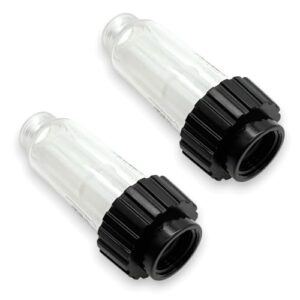 Komplett-Wasserfilter-Set mit 2 Wasserfiltern inkl. Filtereinsatz für alle Hochdruckreiniger mit 3/4" Wasser-Anschluß, kompatibel mit Kärcher K2-K7 und Produkt 4.730-059.0
