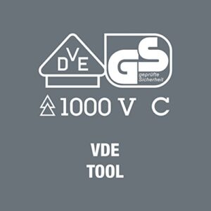 VDE-isolierte Kreuzschlitz-Schraubendrücker mit PH 2 x 100 mm und Lasertip-Spitze für sichere Schrauben- und Nieteinsätze bei hoher Drehmomentübertragung