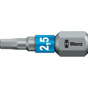 Hochwertiger Wera BTZ Bit 840/1-2.5 x 25 mm für Innensechskantschrauben mit Zähart und BiTorsion-Zone