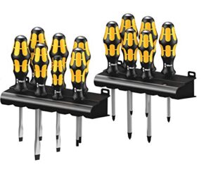Wera Big Pack 900 Schraubendreher Set Kraftform - Schraubmeißel und Rack, 13-teilig, 05133285001