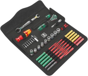 Wera Werkzeug Satz, Kraftform Kompakt W 2 Wartung, 35-teilig, Werkzeuge für Pflege und Reparatur, inklusive Knarre Zyklop Speed und Joker-Doppelmaul-Schraubenhalter.