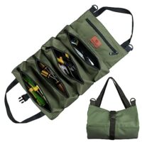 Ergonomische Werkzeugrolltasche mit 5 Reißverschlusstaschen, ideal für Klempner, Handwerker und Elektriker