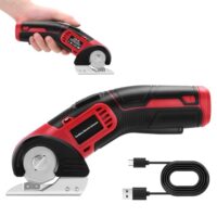 Elektrische Schere, wiederaufladbar, multifunktional, elektrisch schneidet Papier, Bastelarbeiten, Kartonschnitzer, sicherheitsgesperrt, 4V Max 2,0Ah Lithium-Batterie, 60W Leistung