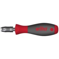 Wiha Schraubendreher mit Bithalter CentroFix mechanisch verriegelbar 1/4 Zoll (40331) für Metallbearbeitung und Handwerk