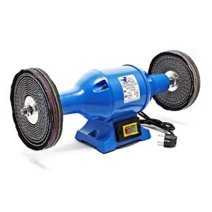 Poliermaschine 750 Watt mit 2 Polierscheiben Ø 200 mm, Doppelschleifer für Metall, Kunststoff und Holz