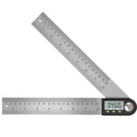 Digitaler Winkelmesser mit LCD-Anzeige und Edelstahl-Gehäuse zum Messen von Winkeln in Holzarbeiten, hohe Genauigkeit ± 0,3 Grad, Daten speichern und invertieren, kombiniertes Lineal und Winkelmesser