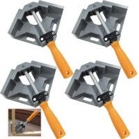 4 Stück Winkelspanner 90 Grad aus Aluminiumlegierung mit Swing Kiefer und Single Handle für Holzbearbeitung und Engineering