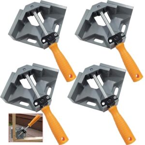 4 Stück Winkelspanner 90 Grad aus Aluminiumlegierung mit Swing Kiefer und Single Handle für Holzbearbeitung und Engineering