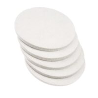 5Pcs 125mm*8mm Wolle Filz Polierkissen zum Polieren von Glas Kunststoff Metall Marmor Exzenterschleifer für Küche Badezimmer