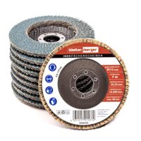 8 Stück INOX Fächerscheiben für Trennschleifer und Winkelschleifer, Ø 125mm, blau, Körnung P40-P120, ideal für Edelstahl, Metall/Stahl, Holz und mehr