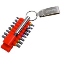 Würth Bit-Set mit metallenen Gurteclip für Heimwerker und Handwerker - 16 Bits mit Länge 25 mm, 1/4 Aufnahme und metallener Dürtelclip