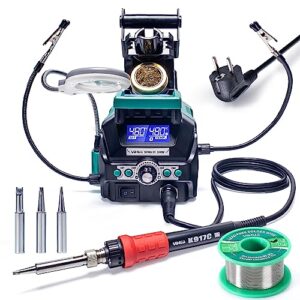 YIHUA 939D+ III EVO 110W Lötstation mit Dual-LCD-Display, Ruhemodus und vier Speicherplätzen für professionelles Löten und Entlöten
