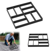 Betonform für Garten, Kunststoffpflasterform, Trittsteine in Schwarz, perfekte DIY-Lösung für Gehwege und Gärten