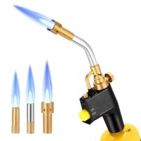 Yontwe Hochintensität Propan Torch Kit GJ-8000 mit Selbstzündung und Messingknopf-Schweißbrenner für MAPP CGA600-Gewindeanschluss, ideal für Löten, Schweißen und Wärmebehandlung