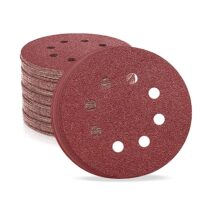 Hochwertiges Schleifpapier 125mm Klett, 30 Stück mit 8 Loch Rund Schleifpapier Sortiment 40 80 120 220 400 800 Körnungen für Exzenterschleifer