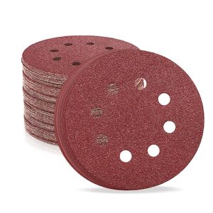 Hochwertiges Schleifpapier 125mm Klett, 30 Stück mit 8 Loch Rund Schleifpapier Sortiment 40 80 120 220 400 800 Körnungen für Exzenterschleifer