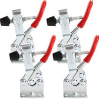 ZKSMNB Kniehebelspanner Schnellspanner, 4 Pcs Toggle Clamp GH-201-B, 90kg Fassungsvermögen, ideal für Schleifwerkzeugbau, Holz- und Metallverarbeitung