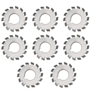 8 Stück gerader Zahnfräser, M1,5 x 16 mm, Hochgeschwindigkeitsstahl-Schneidwerkzeug für Industriebedarf, Fräsmaschine, Holzschneider, Metallbearbeitung