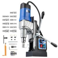 Magnetische Standbohrmaschine mit 11 Bohrern und variablem Drehmoment für Heimwerken und Industrieanwendungen, Höhenverstellbarkeit und Kühlsystem
