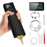 Handliches Punktschweißgerät mit LED-Anzeige und 80 einstellbaren Geschwindigkeiten, ideal für Heimwerker- und professionelle Batteriereparaturen.